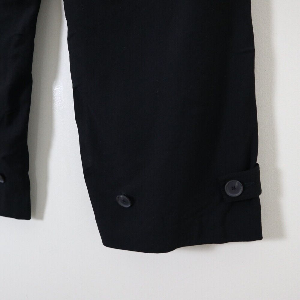 Vince Size 6 Wide Leg Tailored Culottes Button Tab Cuff Black - Picture 10 of 11